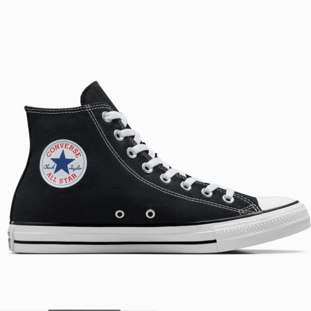 Converse All Star Shoes Womens 10-Men 8 Black Canvas High Top Unisex Sneakers